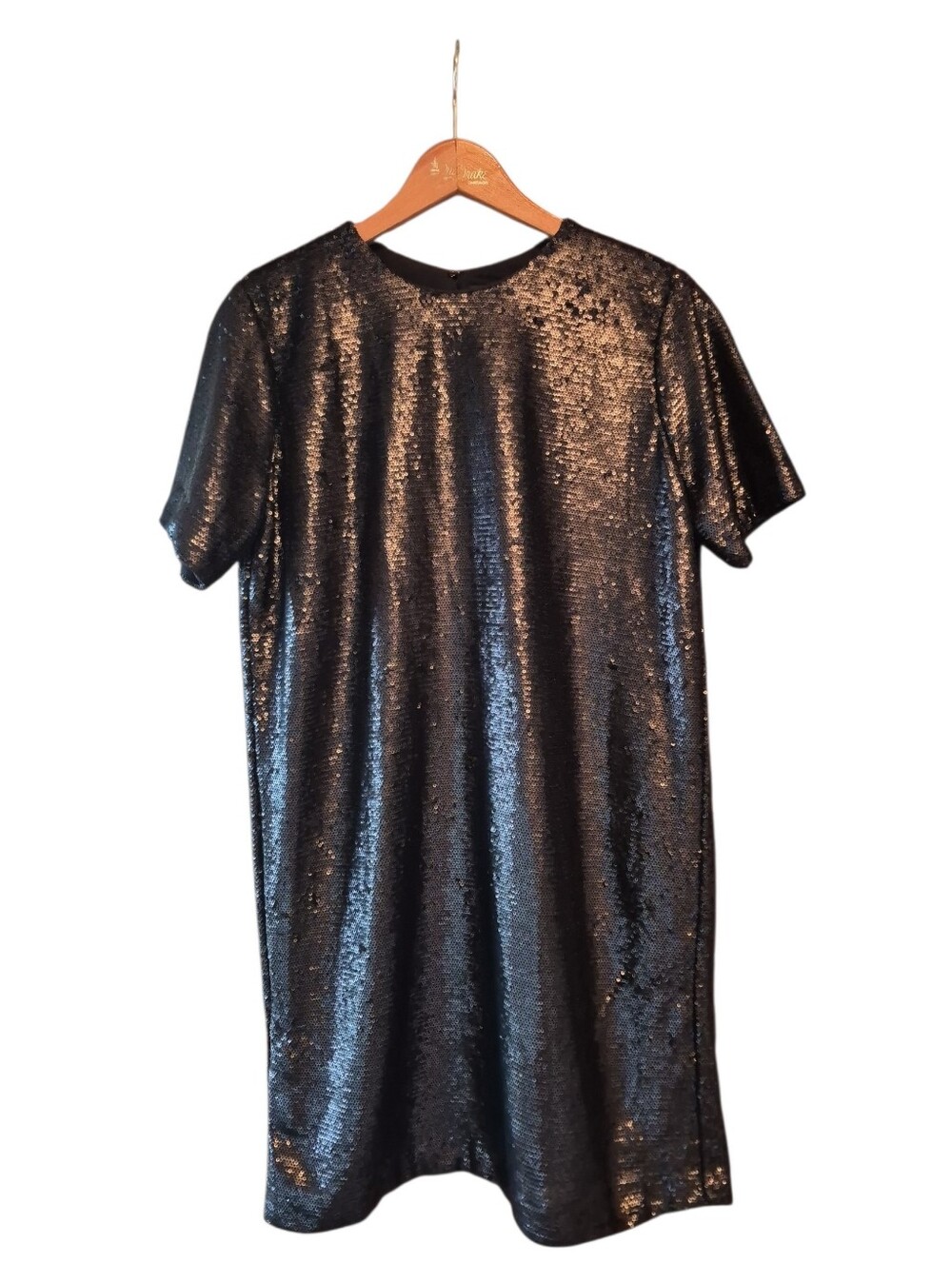 GAP Dress Mini Sequin Party Cocktail Black Dress Size Small - Picture 2 of 10